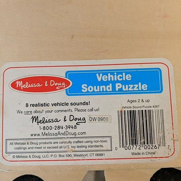 Melissa & Doug 4 Lot Wooden Sound Puzzles Safari Vehicle Farm Animals Latches - Picture 12 of 16